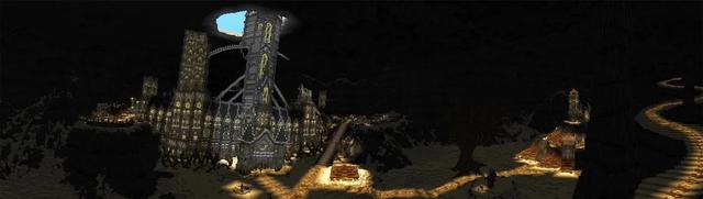 Panorama of the Minecraft Bedrock Marketplace product Sunken City created by Razzleberries.