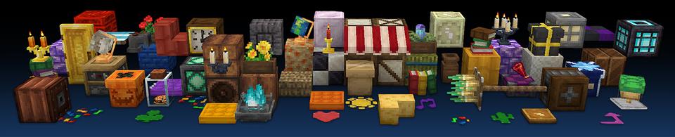 Panorama of the Minecraft Bedrock Marketplace product Supplementaries created by Razzleberries.