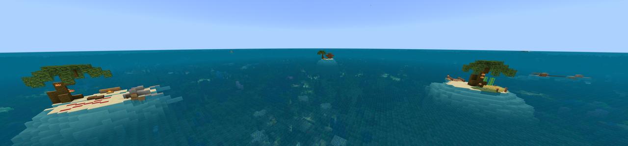 Panorama of the Minecraft Bedrock Marketplace product Survival Island created by Razzleberries.