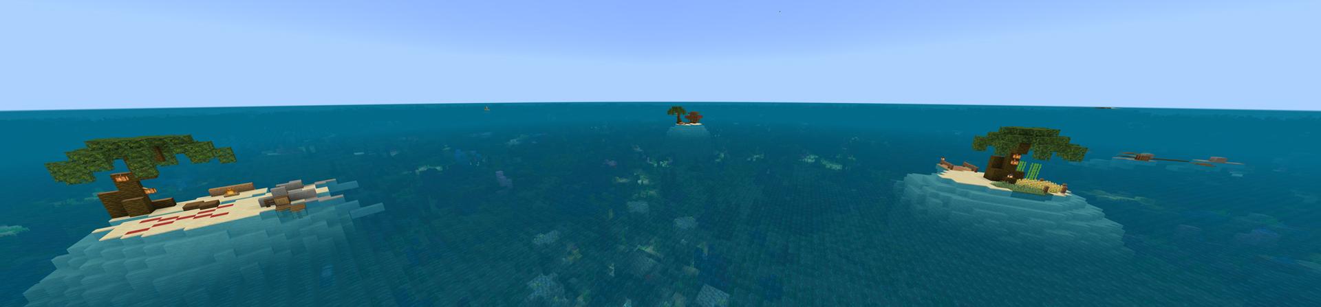 Panorama of the Minecraft Bedrock Marketplace product Survival Island created by Razzleberries.