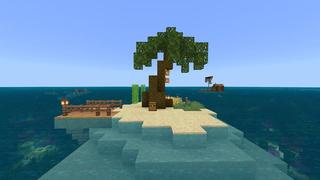 Screenshot of the Minecraft Bedrock Marketplace product Survival Island created by Razzleberries.