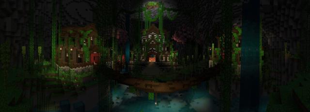 Panorama of the Minecraft Bedrock Marketplace product Temple of Peace created by Razzleberries.