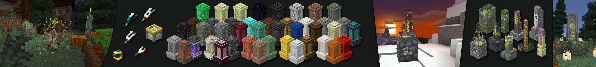 Panorama of the Minecraft Bedrock Marketplace product The Explorer's Waystones created by Razzleberries.