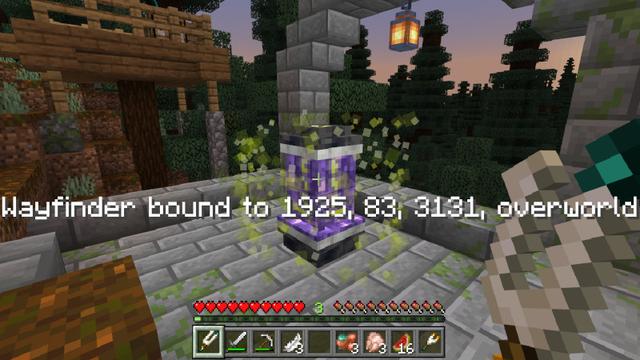 Screenshot of the Minecraft Bedrock Marketplace product The Explorer's Waystones created by Razzleberries.