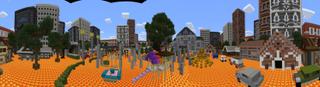 Panorama of the Minecraft Bedrock Marketplace product The Floor is Lava created by Razzleberries.