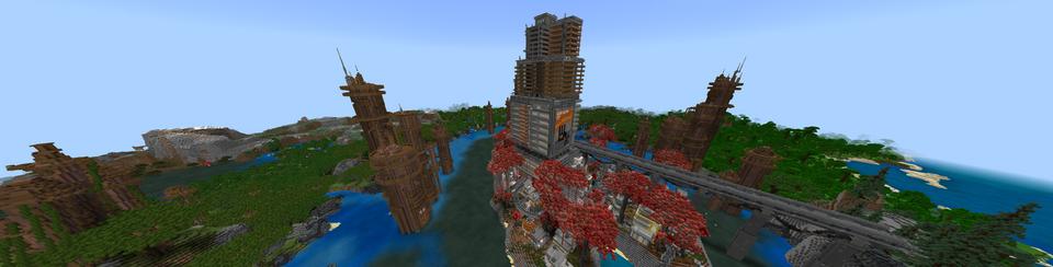 Panorama of the Minecraft Bedrock Marketplace product The Last Bastion created by Razzleberries.