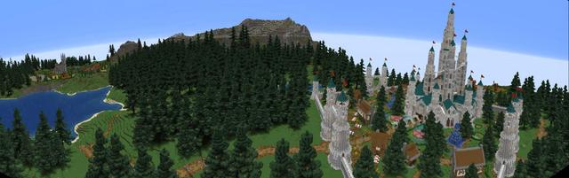 Panorama of the Minecraft Bedrock Marketplace product The Severed Isle created by Razzleberries.