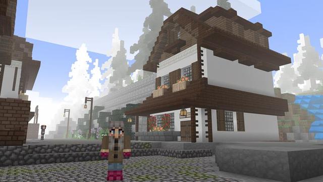 Screenshot of the Minecraft Bedrock Marketplace product The Village in the Clouds created by Razzleberries.