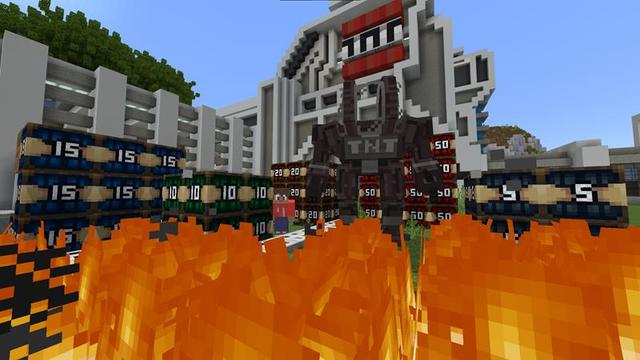 Screenshot of the Minecraft Bedrock Marketplace product TNT Expansion created by Razzleberries.