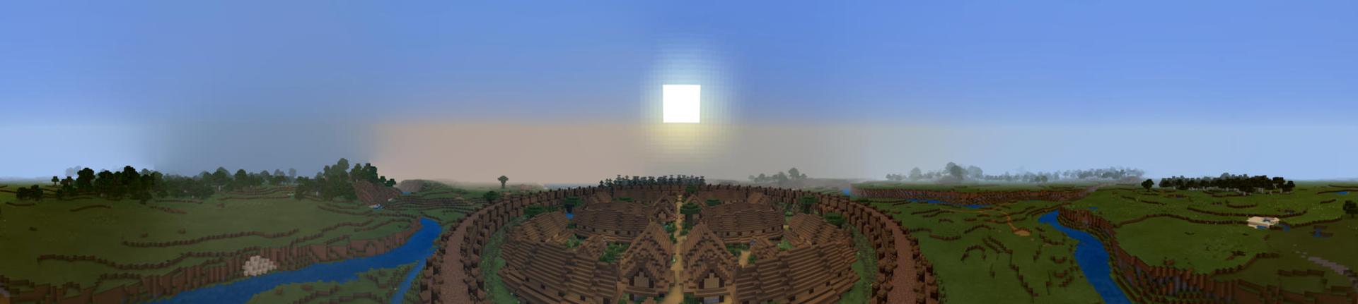 Panorama of the Minecraft Bedrock Marketplace product Trelleborg Viking Settlement created by Razzleberries.