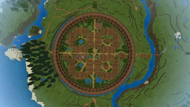 Screenshot of the Minecraft Bedrock Marketplace product Trelleborg Viking Settlement created by Razzleberries.