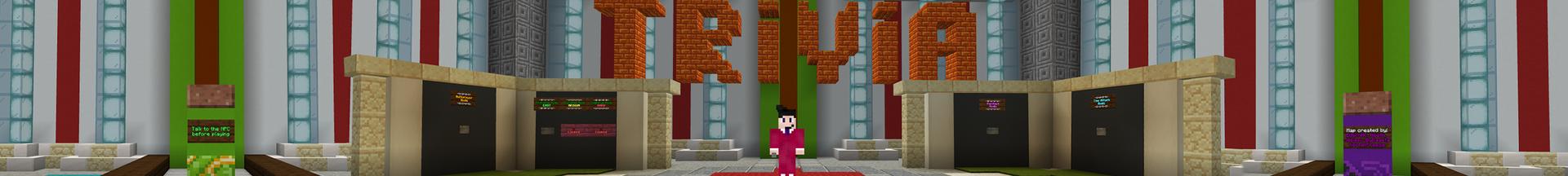 Panorama of the Minecraft Bedrock Marketplace product Trivia Challenge created by Razzleberries.