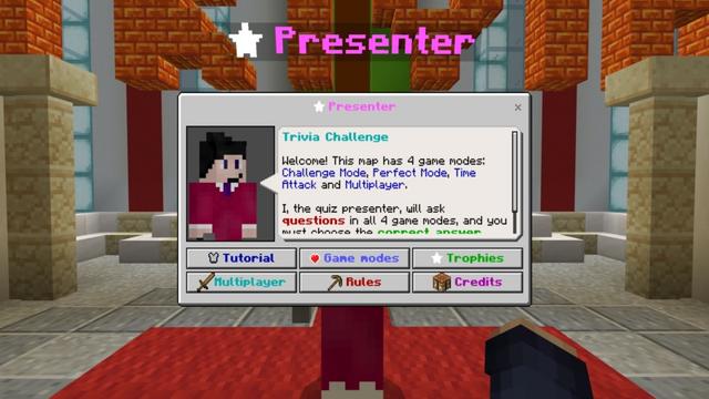 Screenshot of the Minecraft Bedrock Marketplace product Trivia Challenge created by Razzleberries.
