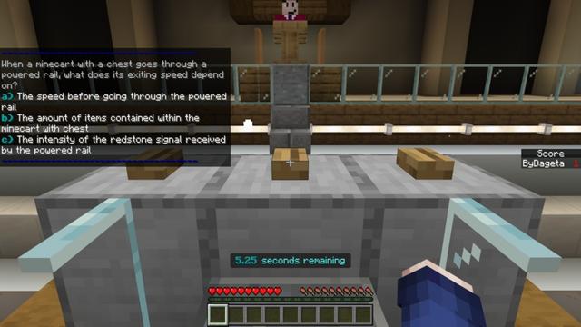 Screenshot of the Minecraft Bedrock Marketplace product Trivia Challenge created by Razzleberries.