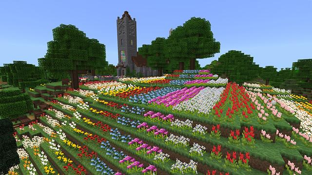 Screenshot of the Minecraft Bedrock Marketplace product Tulipvale created by Razzleberries.