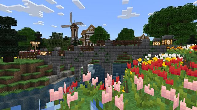 Screenshot of the Minecraft Bedrock Marketplace product Tulipvale created by Razzleberries.