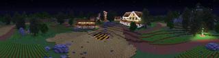 Panorama of the Minecraft Bedrock Marketplace product UFOs created by Razzleberries.