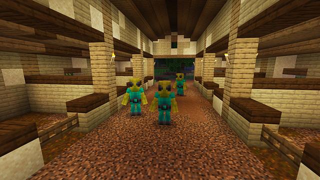 Screenshot of the Minecraft Bedrock Marketplace product UFOs created by Razzleberries.