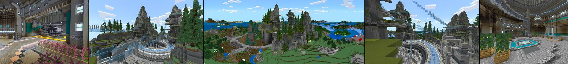 Panorama of the Minecraft Bedrock Marketplace product Ultimate Hacker Base created by Razzleberries.