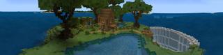 Panorama of the Minecraft Bedrock Marketplace product Ultimate Island Base created by Razzleberries.