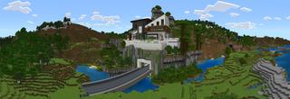 Panorama of the Minecraft Bedrock Marketplace product Ultimate Millionaire Mansion created by Razzleberries.