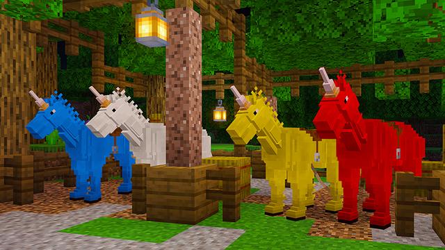 Screenshot of the Minecraft Bedrock Marketplace product Unicorns created by Razzleberries.