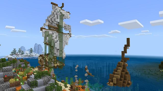 Screenshot of the Minecraft Bedrock Marketplace product Waterblock created by Razzleberries.