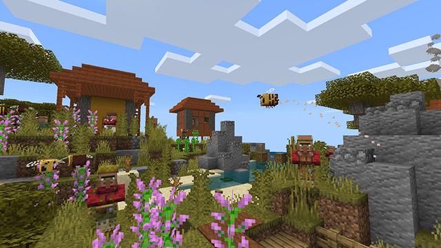 Screenshot of the Minecraft Bedrock Marketplace product Waterblock created by Razzleberries.