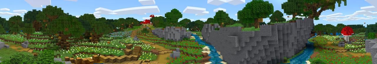 Panorama of the Minecraft Bedrock Marketplace product Way of the Bee created by Razzleberries.
