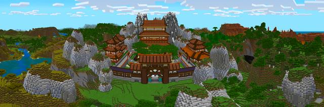 Panorama of the Minecraft Bedrock Marketplace product Weapons Expansion created by Razzleberries.