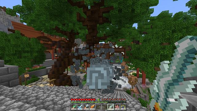 Screenshot of the Minecraft Bedrock Marketplace product Weapons Expansion created by Razzleberries.