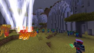 Screenshot of the Minecraft Bedrock Marketplace product Weapons Expansion created by Razzleberries.