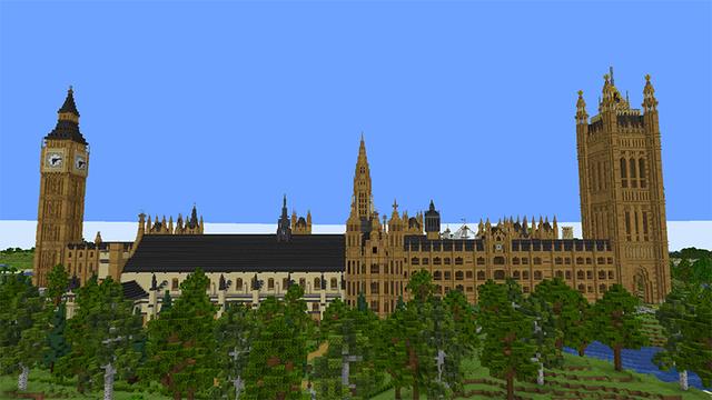 Screenshot of the Minecraft Bedrock Marketplace product Westminster Palace created by Razzleberries.