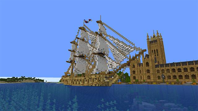 Screenshot of the Minecraft Bedrock Marketplace product Westminster Palace created by Razzleberries.