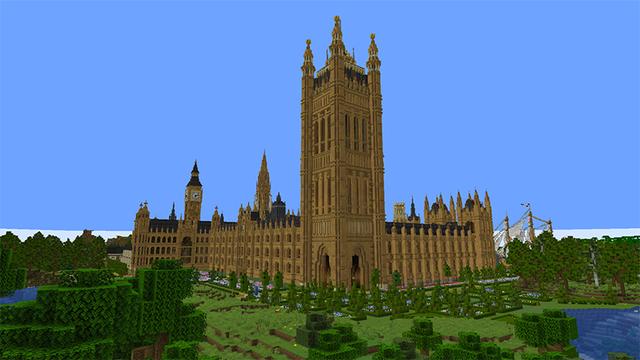 Screenshot of the Minecraft Bedrock Marketplace product Westminster Palace created by Razzleberries.
