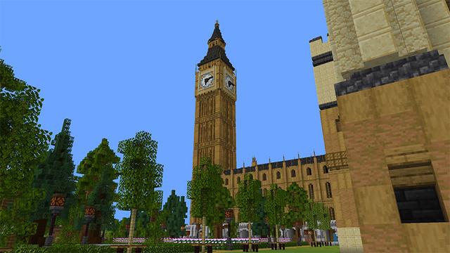 Screenshot of the Minecraft Bedrock Marketplace product Westminster Palace created by Razzleberries.