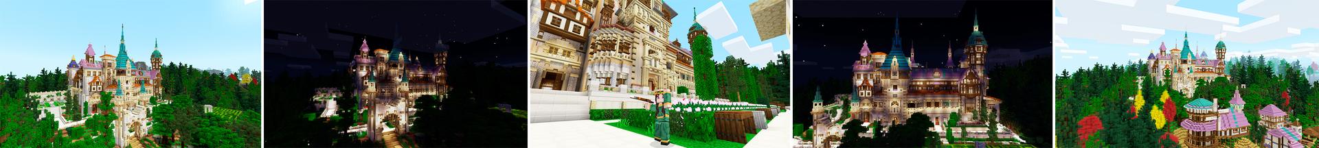 Panorama of the Minecraft Bedrock Marketplace product Whimsy Citadel created by Razzleberries.
