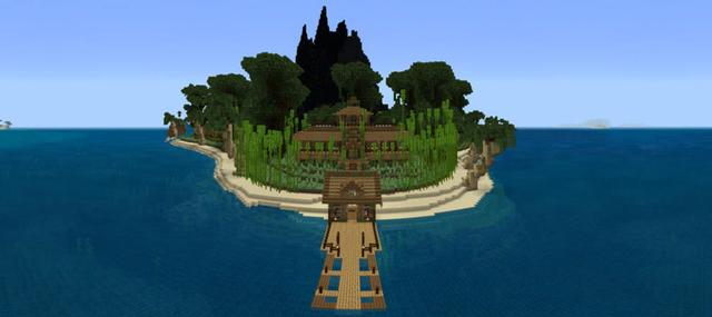 Panorama of the Minecraft Bedrock Marketplace product Whispering Sands created by Razzleberries.