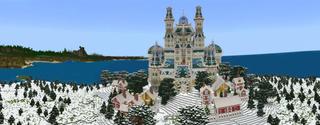 Panorama of the Minecraft Bedrock Marketplace product Wilton Castle created by Razzleberries.
