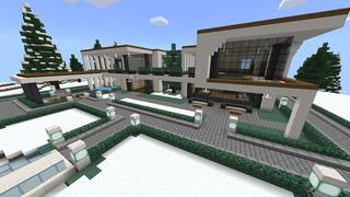 Screenshot of the Minecraft Bedrock Marketplace product Winter Cliffside Villa created by Razzleberries.