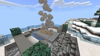 Screenshot of the Minecraft Bedrock Marketplace product Winter Cliffside Villa created by Razzleberries.