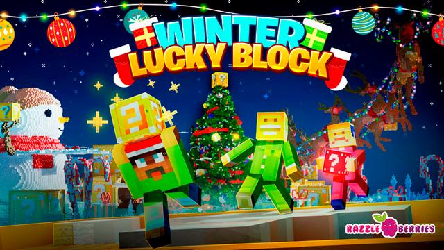 Thumbnail of the Minecraft Bedrock Marketplace product Winter Lucky Block created by Razzleberries.