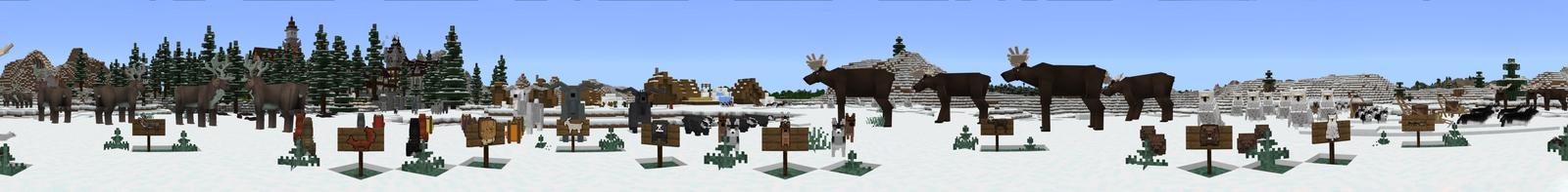 Panorama of the Minecraft Bedrock Marketplace product Winter Rest created by Razzleberries.