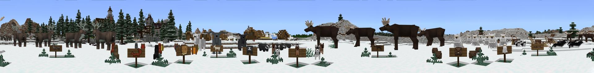 Panorama of the Minecraft Bedrock Marketplace product Winter Rest created by Razzleberries.