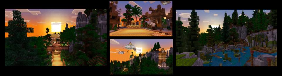 Panorama of the Minecraft Bedrock Marketplace product Wondervale created by Razzleberries.