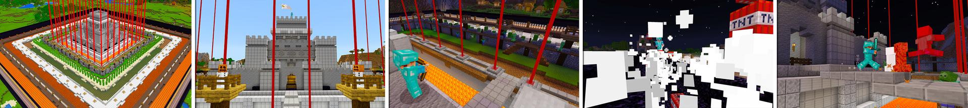 Panorama of the Minecraft Bedrock Marketplace product World's Safest House created by Razzleberries.