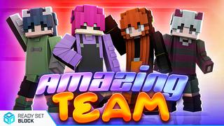 Thumbnail of the Minecraft Bedrock Marketplace product Amazing Team created by Ready, Set, Block!.