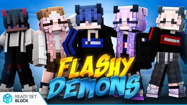 Thumbnail of the Minecraft Bedrock Marketplace product Flashy Demons created by Ready, Set, Block!.