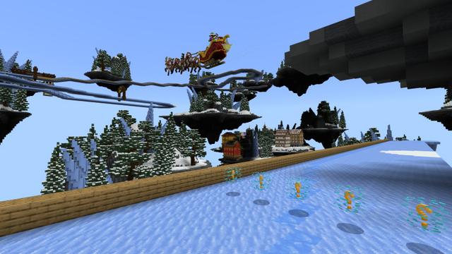 Screenshot of the Minecraft Bedrock Marketplace product Frozen Race created by Ready, Set, Block!.