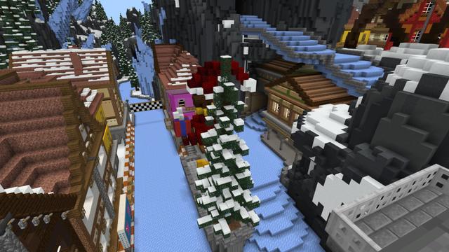 Screenshot of the Minecraft Bedrock Marketplace product Frozen Race created by Ready, Set, Block!.
